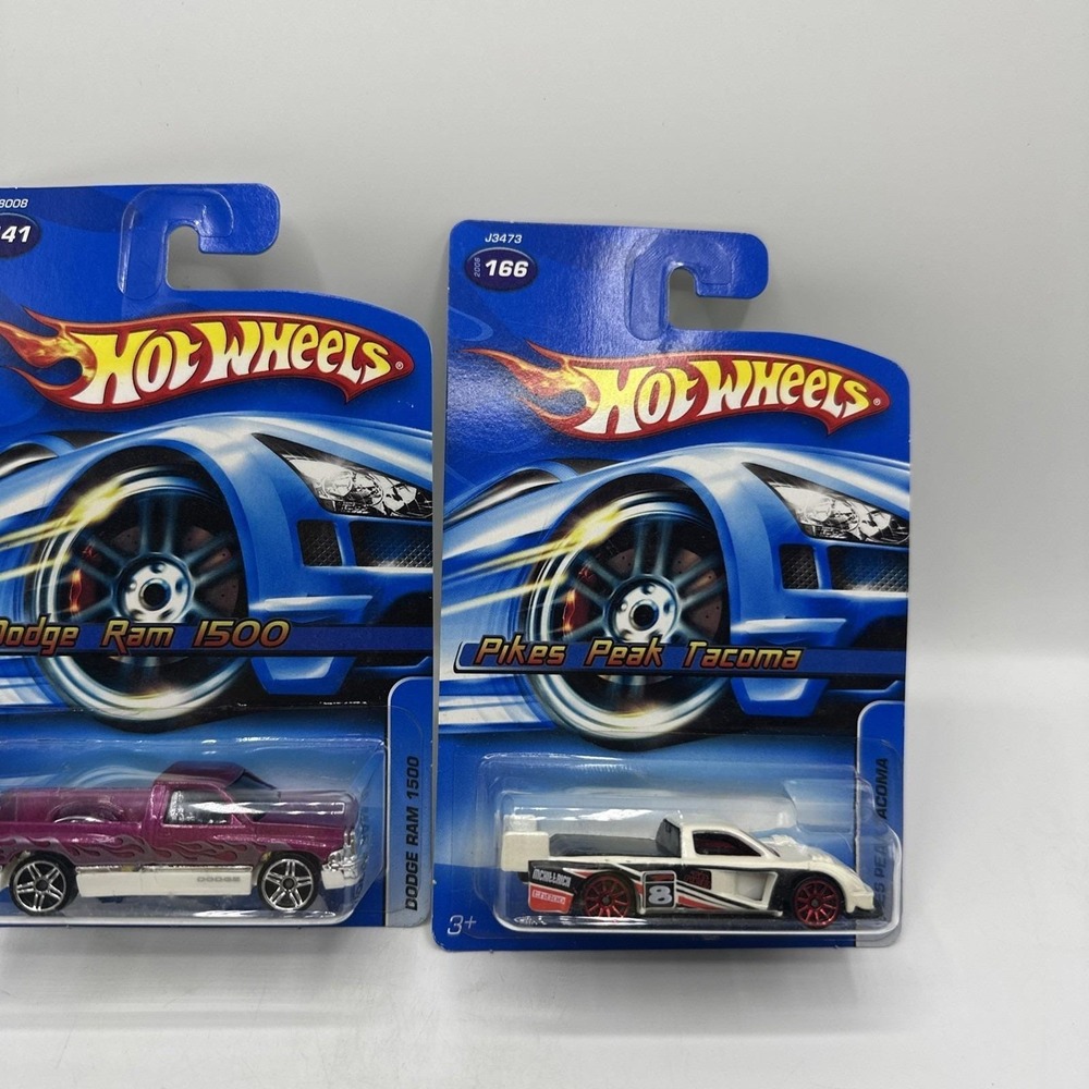 Hot Wheels 2006 Pink DODGE RAM 1500 141 - Pikes Peak Tacoma 166 Lot Of 2